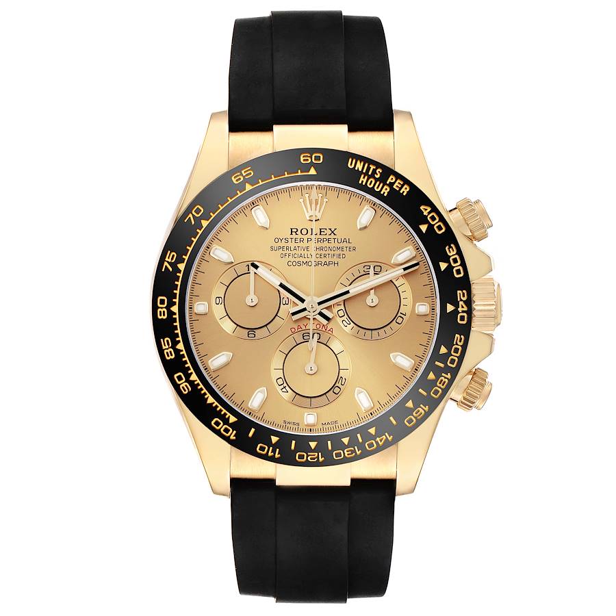 116519LN Rolex Daytona 18K White Gold Diamond Black Dial Watch