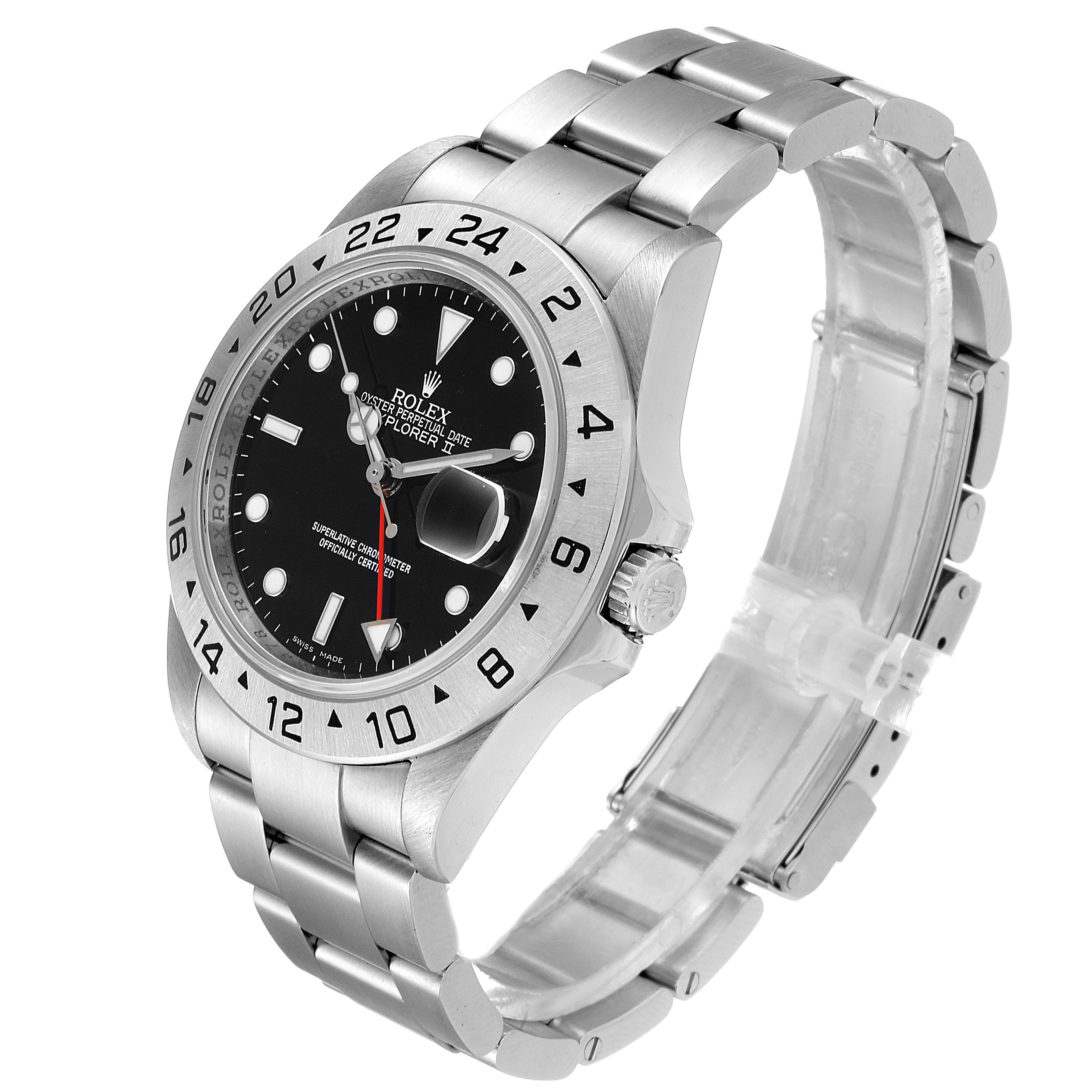 The image shows a left-side angled view of a Rolex Explorer 16570 Men
s Stainless Steel Black Dial 16570 Men
s Stainless Steel Black Dial watch, highlighting the bezel, bracelet, crown, and black dial.