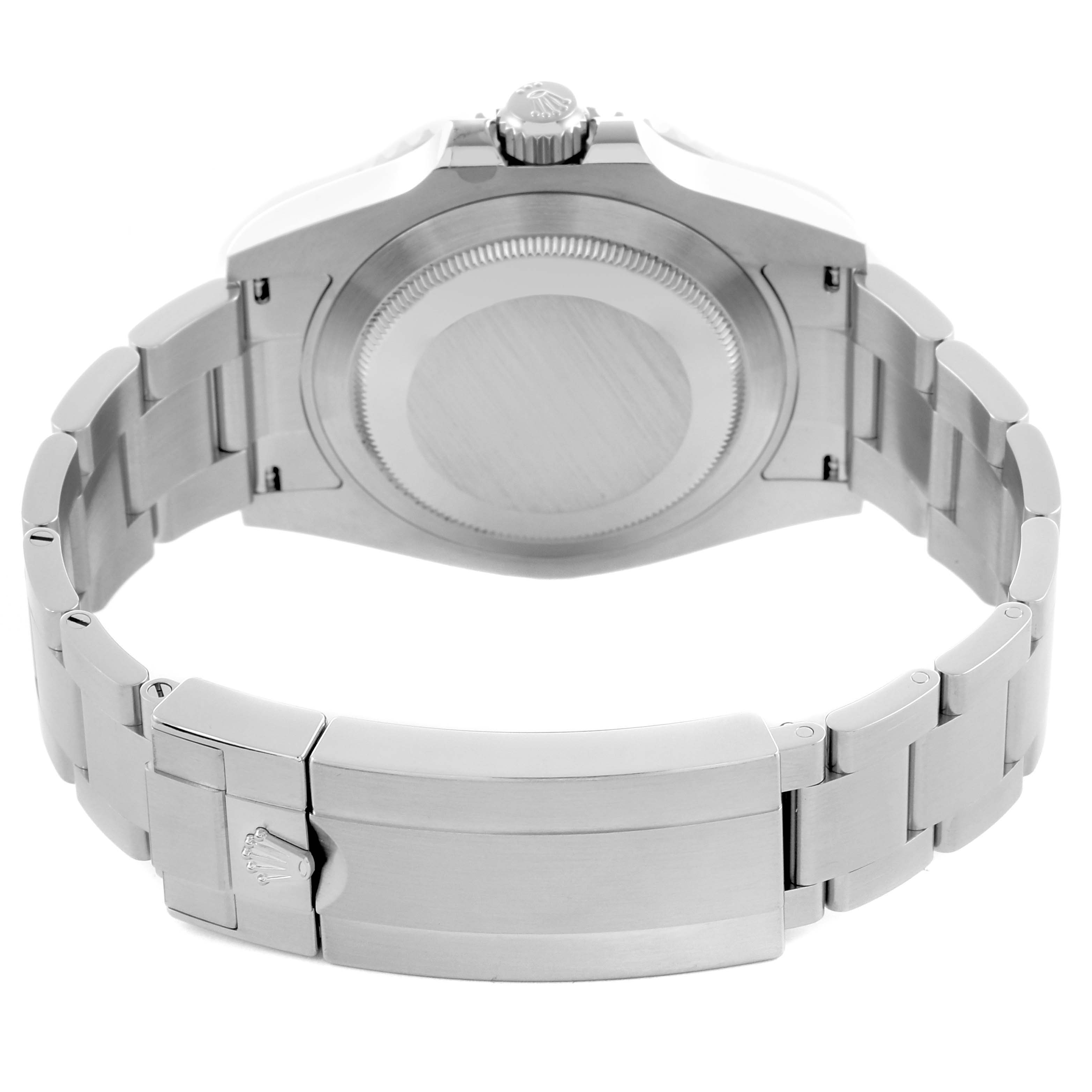 The image shows the back view of a Rolex Submariner 126610LN Men
s Stainless Steel Black Dial 126610LN Men
s Stainless Steel Black Dial, highlighting the bracelet and clasp.