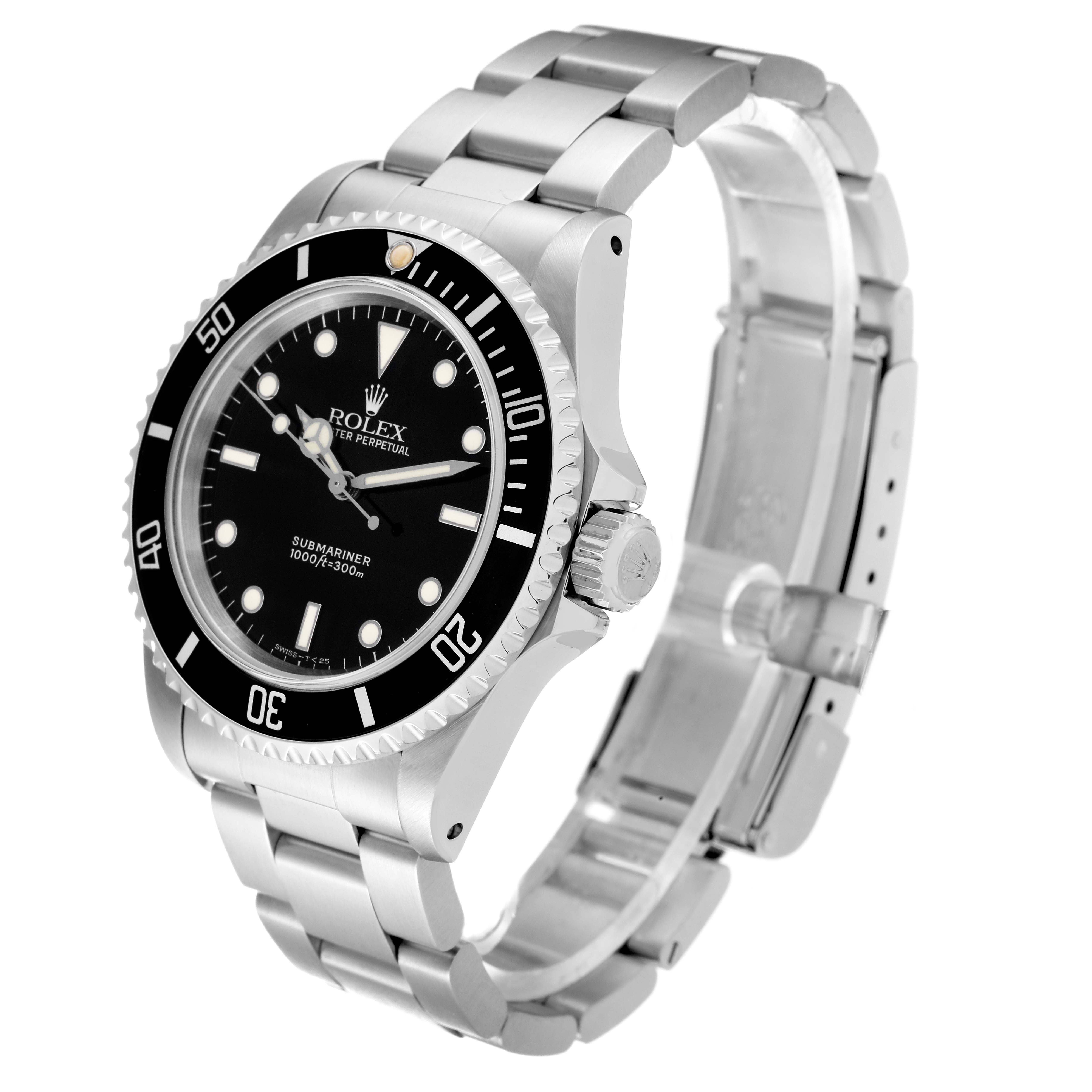 Rolex Submariner No Date 40mm 2 Liner Steel Mens Watch 14060 Box Papers