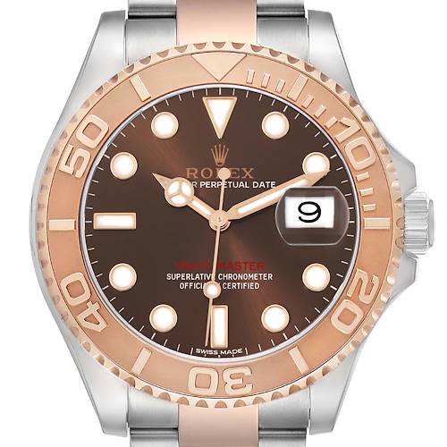Photo of Rolex Yachtmaster 40 Steel Rose Gold Brown Dial Mens Watch 116621