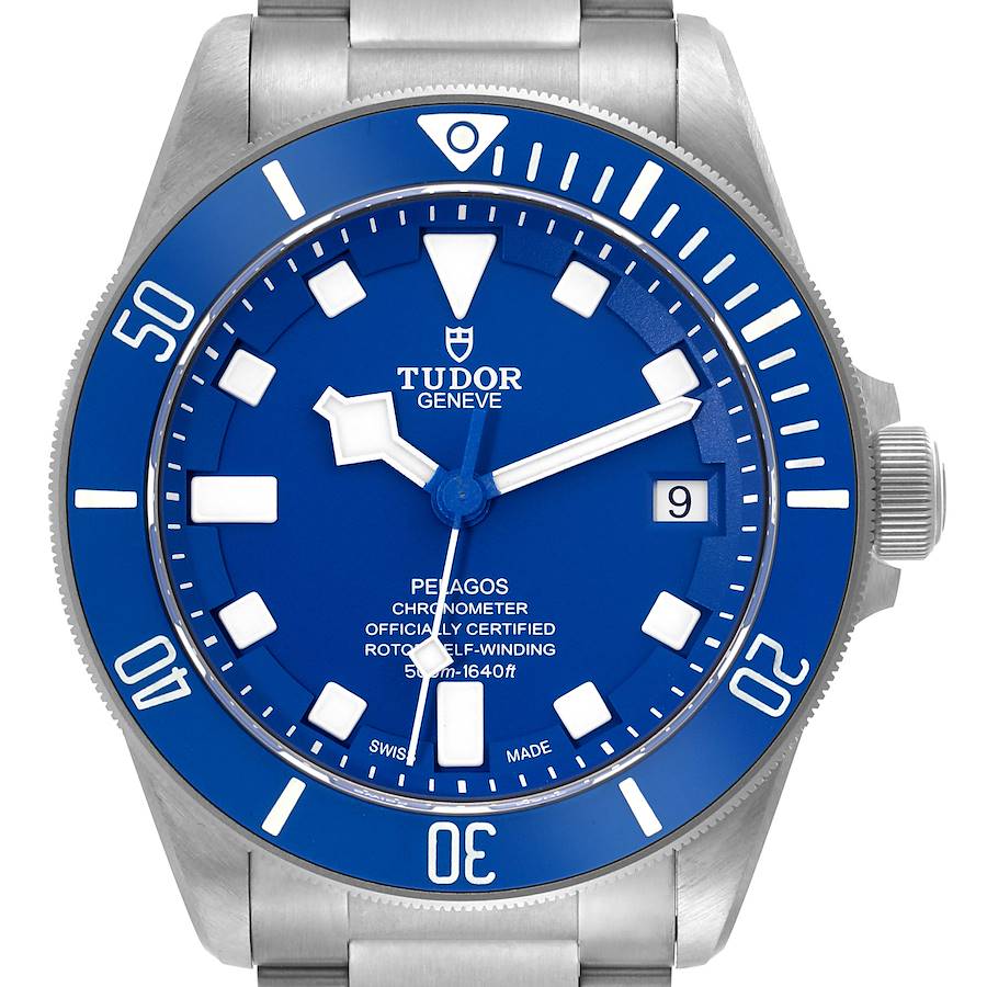 Tudor Pelagos Blue Dial Automatic Titanium Mens Watch 25600TB Box Card SwissWatchExpo