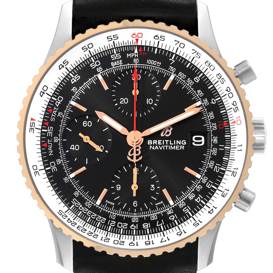 Breitling Navitimer 1 Chronograph 41 Steel Rose Gold Mens Watch U13324 Papers SwissWatchExpo