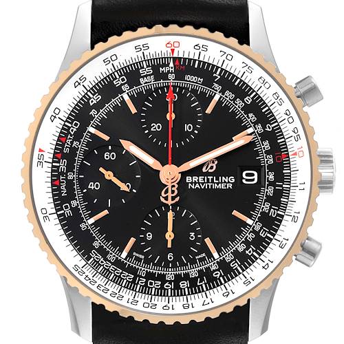 Photo of Breitling Navitimer 1 Chronograph 41 Steel Rose Gold Mens Watch U13324 Papers