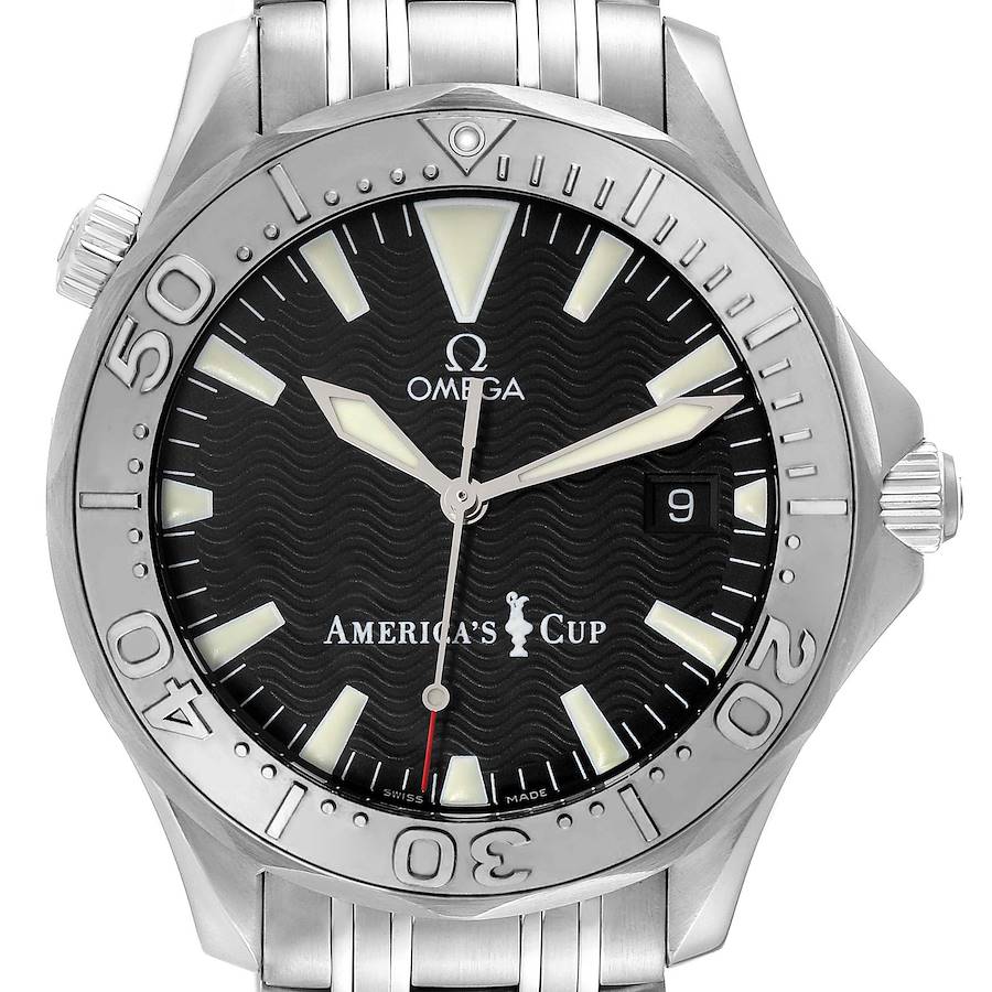 Omega Seamaster Americas Cup Limited Edition Steel Mens Watch 2533.50.00 Box Card SwissWatchExpo