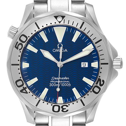 Photo of NOT FOR SALE Omega Seamaster Electric Blue Wave Dial Steel Mens Watch 2265.80.00 Box Card PARTIAL PAYMENT