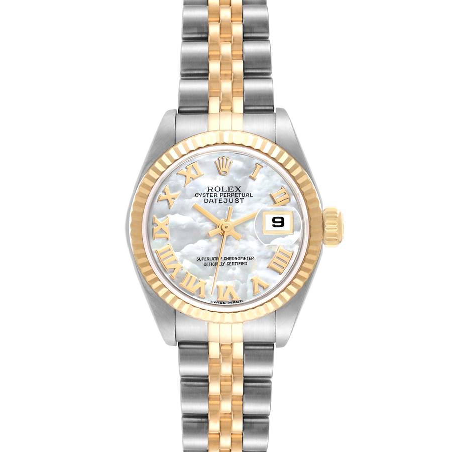 Rolex Datejust Steel Yellow Gold Mother Of Pearl Dial Ladies Watch 79173 SwissWatchExpo
