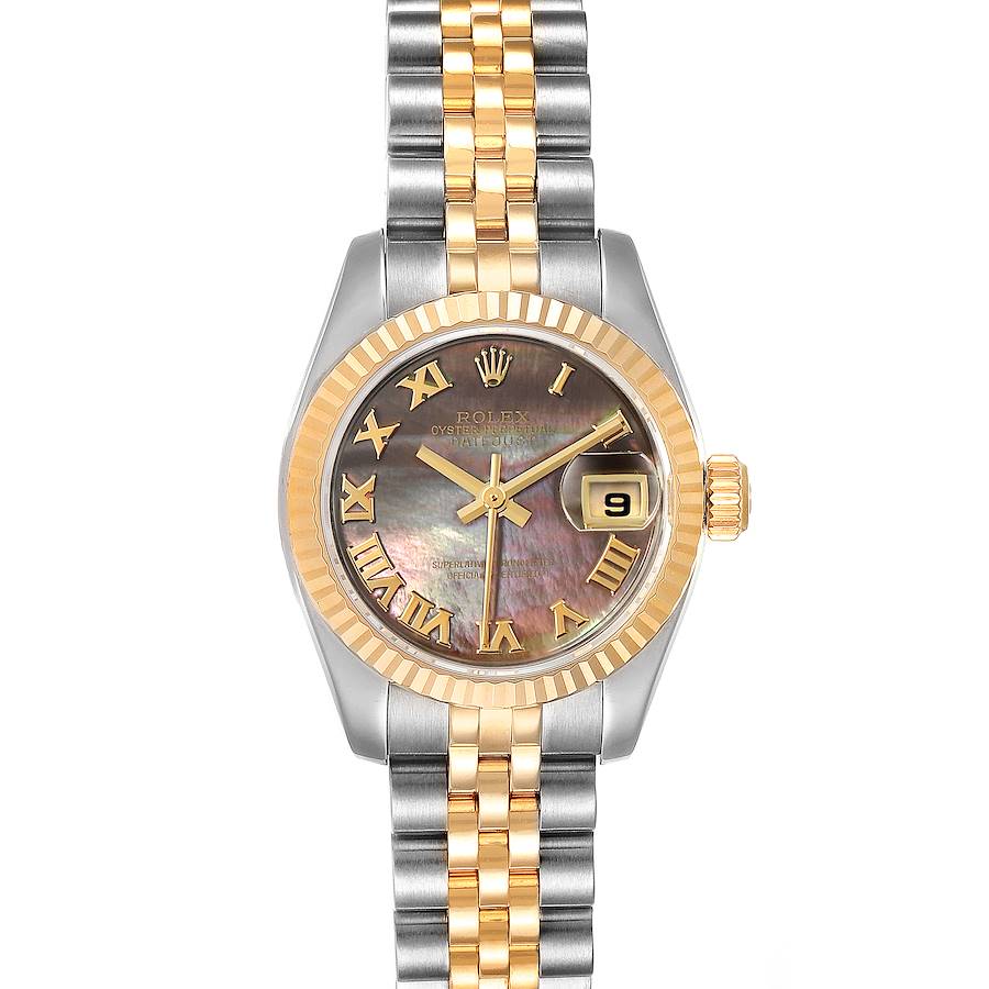 Rolex Datejust Steel Yellow Gold Mother of Pearl Ladies Watch 179173 Box SwissWatchExpo