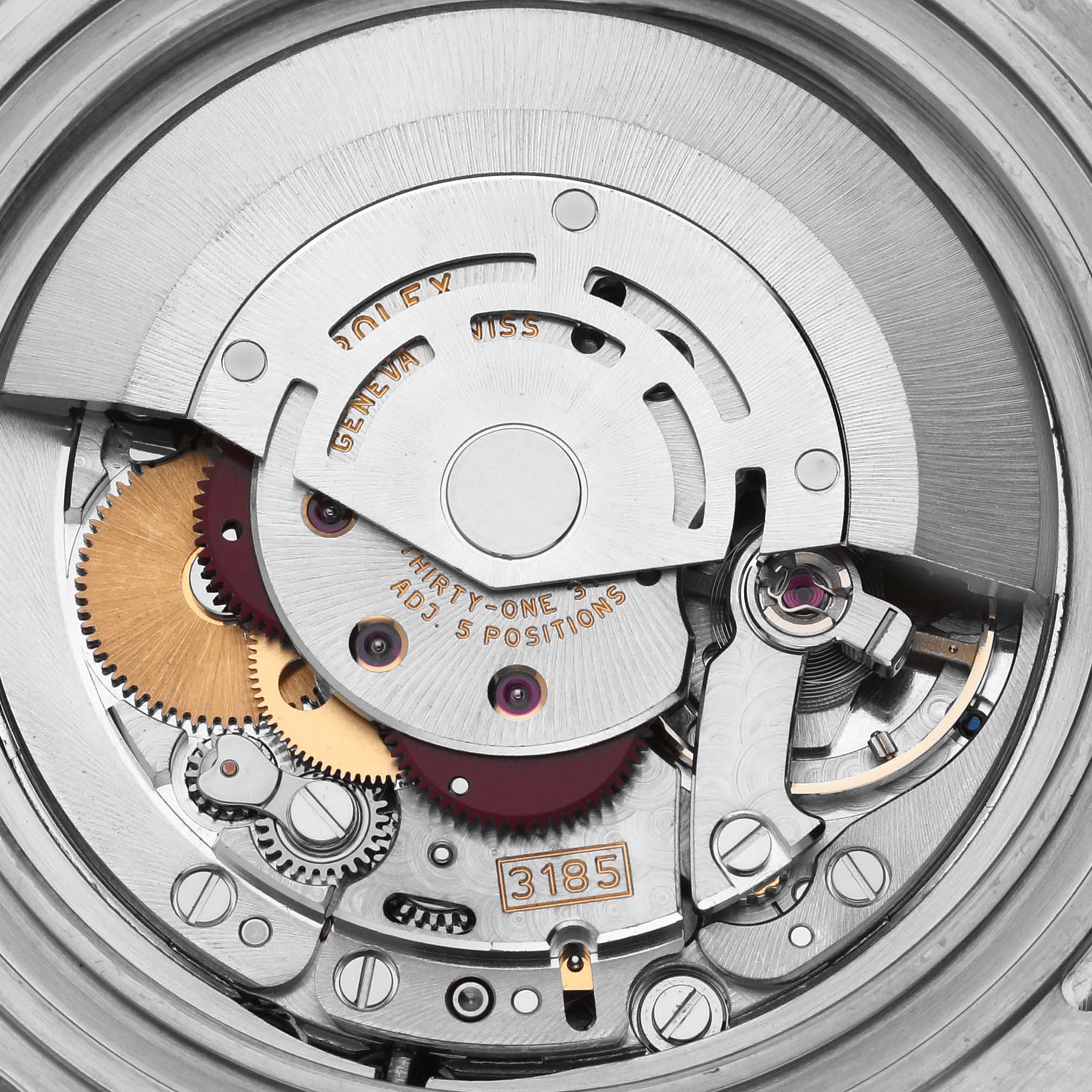 This image shows the internal movement mechanism of the Rolex GMT-Master 16710 Men's Stainless Steel Black Dial 16710 Men's Stainless Steel Black Dial watch, viewed from the back.