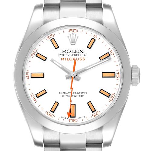 Photo of Rolex Milgauss Steel White Dial Mens Watch 116400