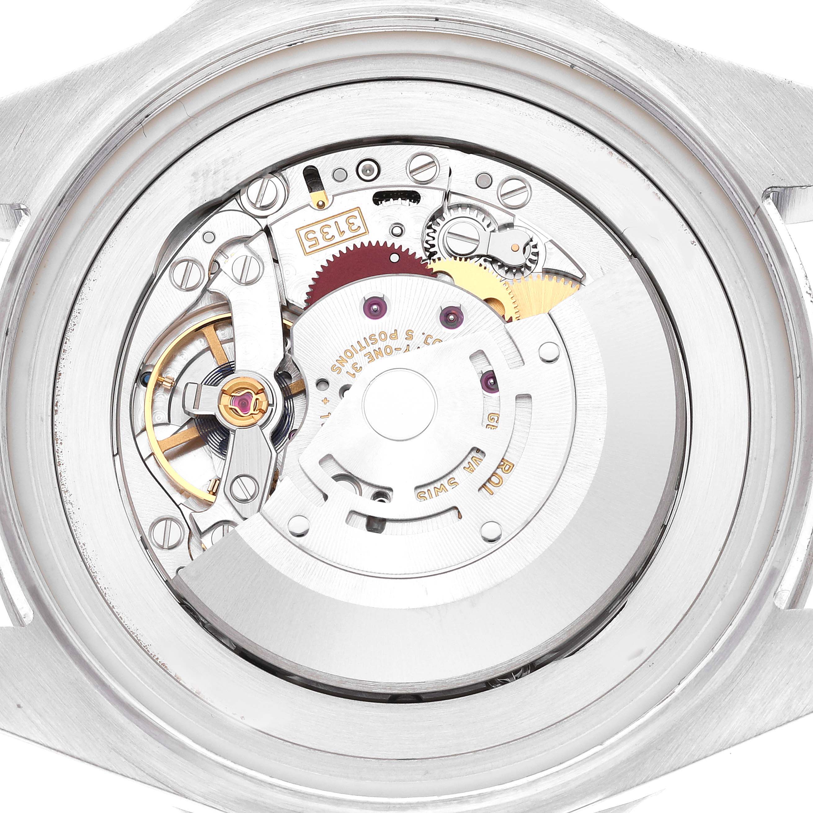 The image shows the movement mechanism of a Rolex Sea-Dweller 116660 Men's Stainless Steel Blue Dial 116660 Men's Stainless Steel Blue Dial watch from a rear angle with the case back removed.