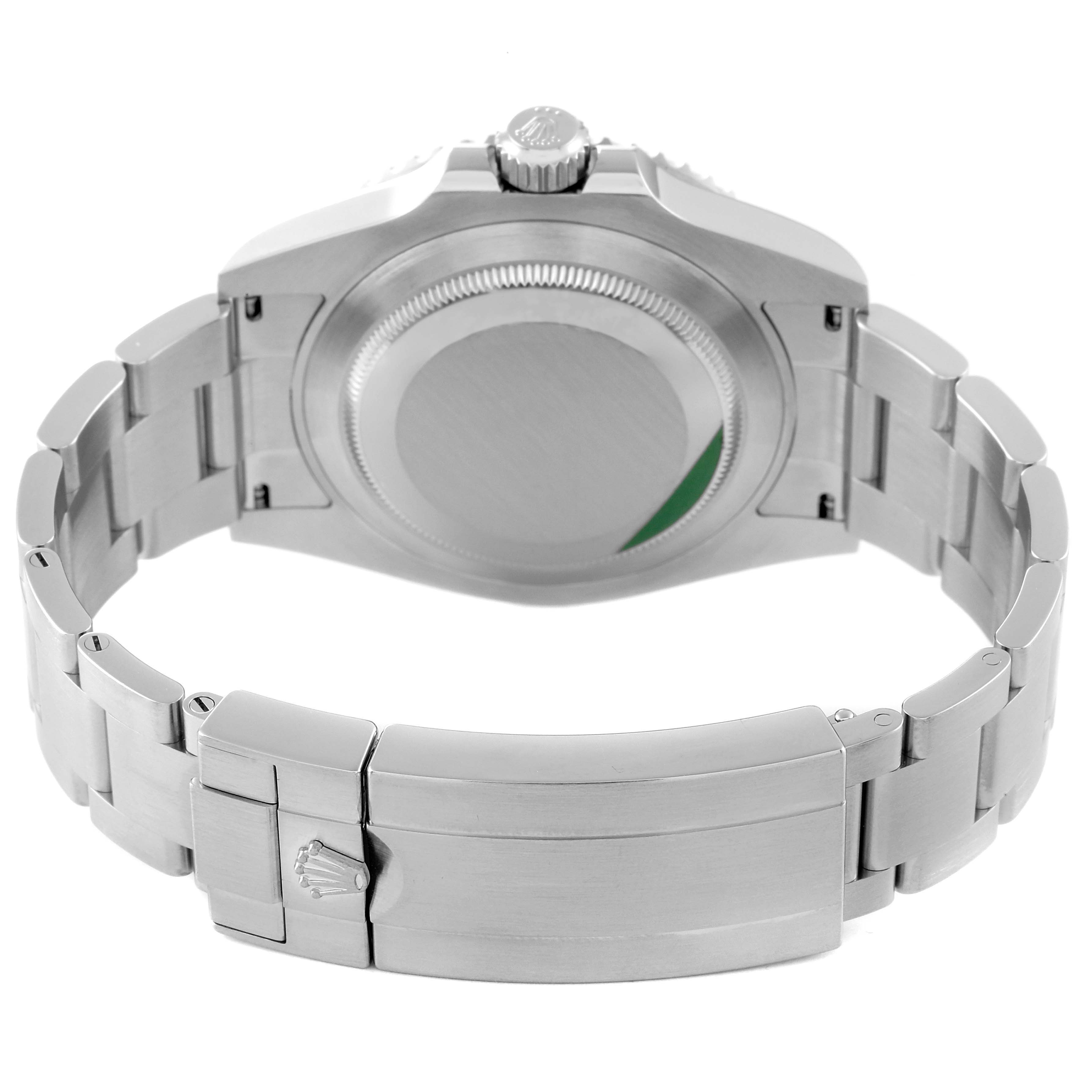 This image shows the back case and bracelet of the Rolex Submariner 124060 Men
s Stainless Steel Black Dial 124060 Men
s Stainless Steel Black Dial watch.