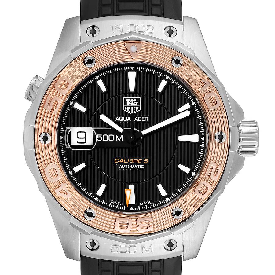 Tag Heuer Men's Swiss Automatic Aquaracer Calibre 7 Gmt Stainless Steel Bracelet Watch 43mm - Silver