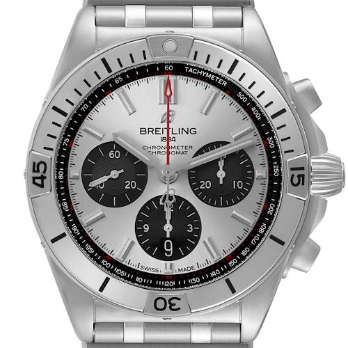 Photo of Breitling Chronomat B01 Steel Silver Dial Mens Watch AB0134