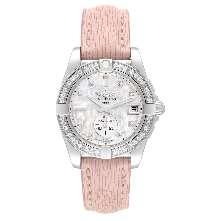 Breitling Galactic 36 Mother Of Pearl Dial Diamond Steel Ladies