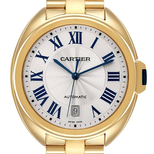Photo of Cartier Cle 18K Yellow Gold Automatic Silver Dial Mens Watch WGCL0003