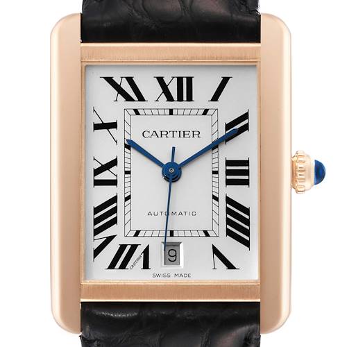 Photo of NOT FOR SALE Cartier Tank Solo XL Rose Gold Silver Dial Mens Watch W5200026 PARTIAL PAYMENT