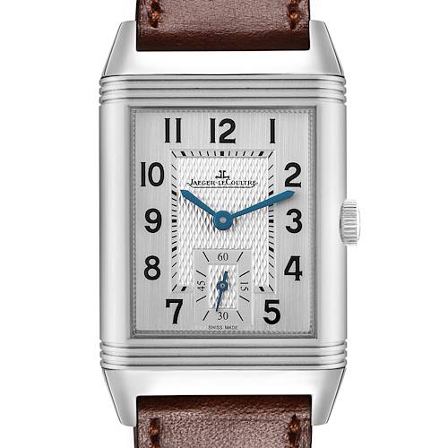 Photo of Jaeger LeCoultre Reverso Classic Small Steel Mens Watch Q2458422 Box Card