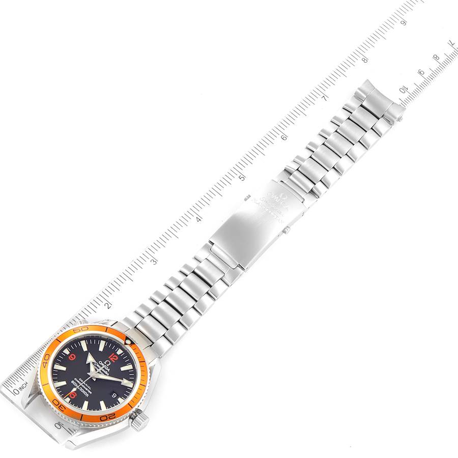 Omega Seamaster Planet Ocean Orange Bezel Steel Mens Watch 2209.50.00