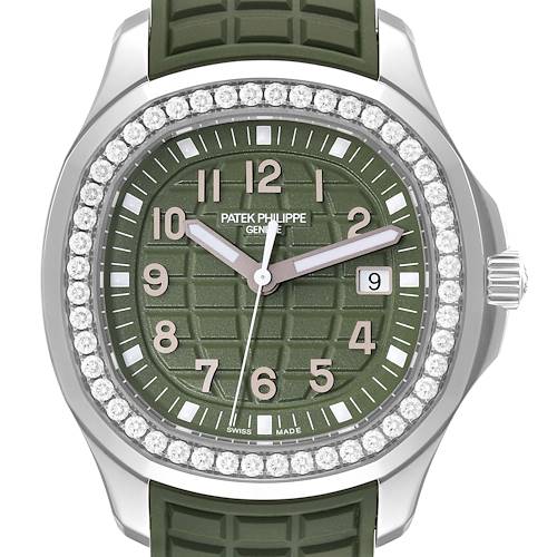 Patek Philippe Aquanaut Steel Green Dial Diamond Mens Watch 5267 Unworn