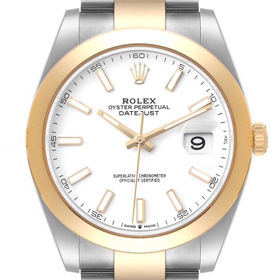 Rolex Datejust 41 Steel Yellow Gold Domed Bezel Mens Watch 126303 Unworn SwissWatchExpo