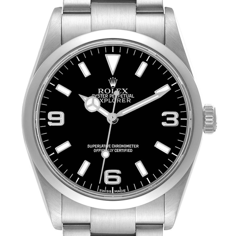 Rolex Explorer I Black Dial Steel Mens Watch 114270 SwissWatchExpo