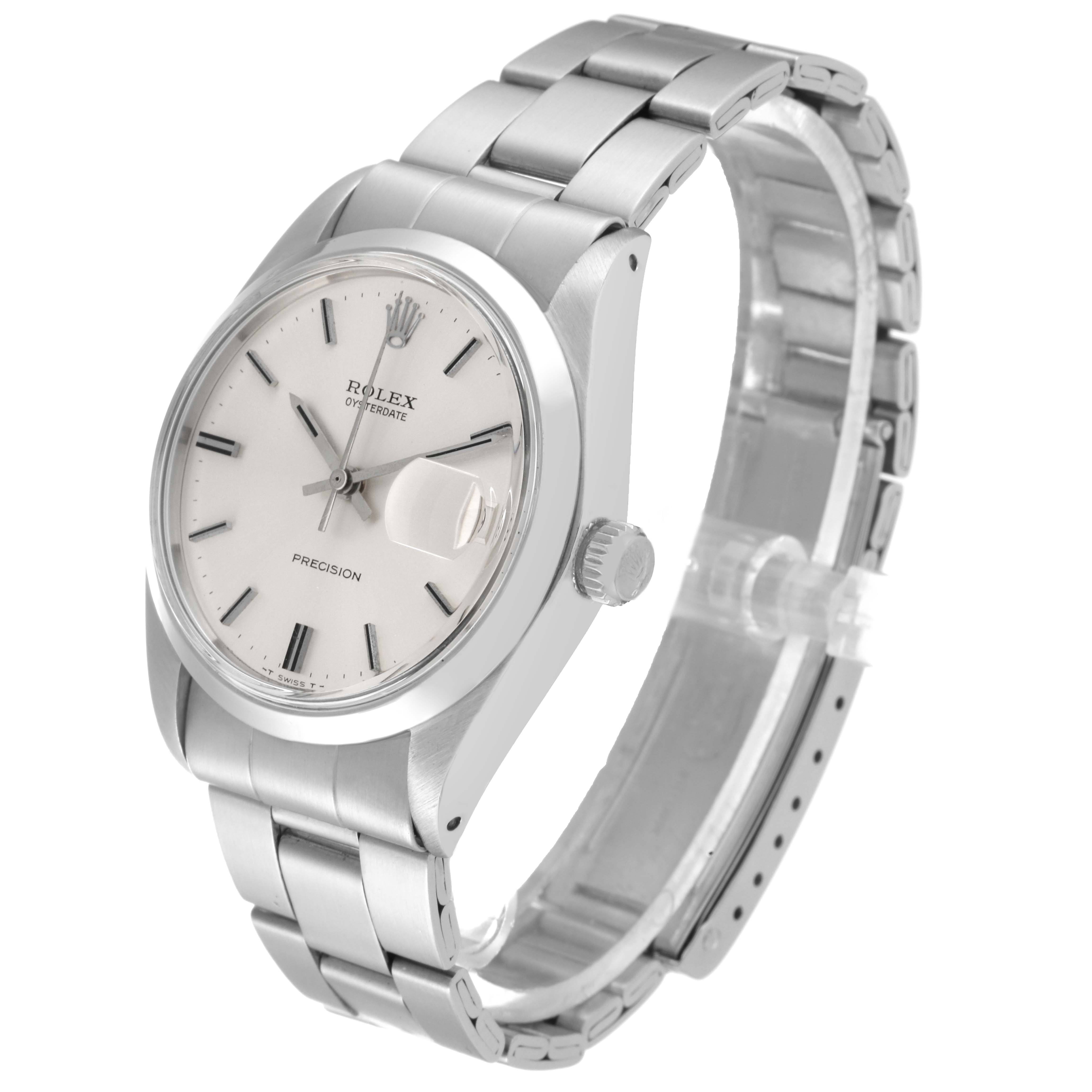 The Rolex Vintage Collection 6694 Men's Stainless Steel Silver Dial 6694 Men's Stainless Steel Silver Dial watch is shown at a three-quarter angle, displaying its face, case, crown, and bracelet.