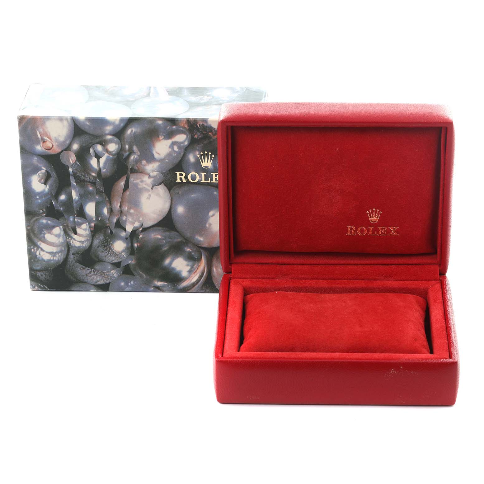 The image shows a Rolex President 69178 Women's Yellow Gold Champagne Dial 69178 Women's Yellow Gold Champagne Dial model watch box and exterior box, both with branding but no visible watch.