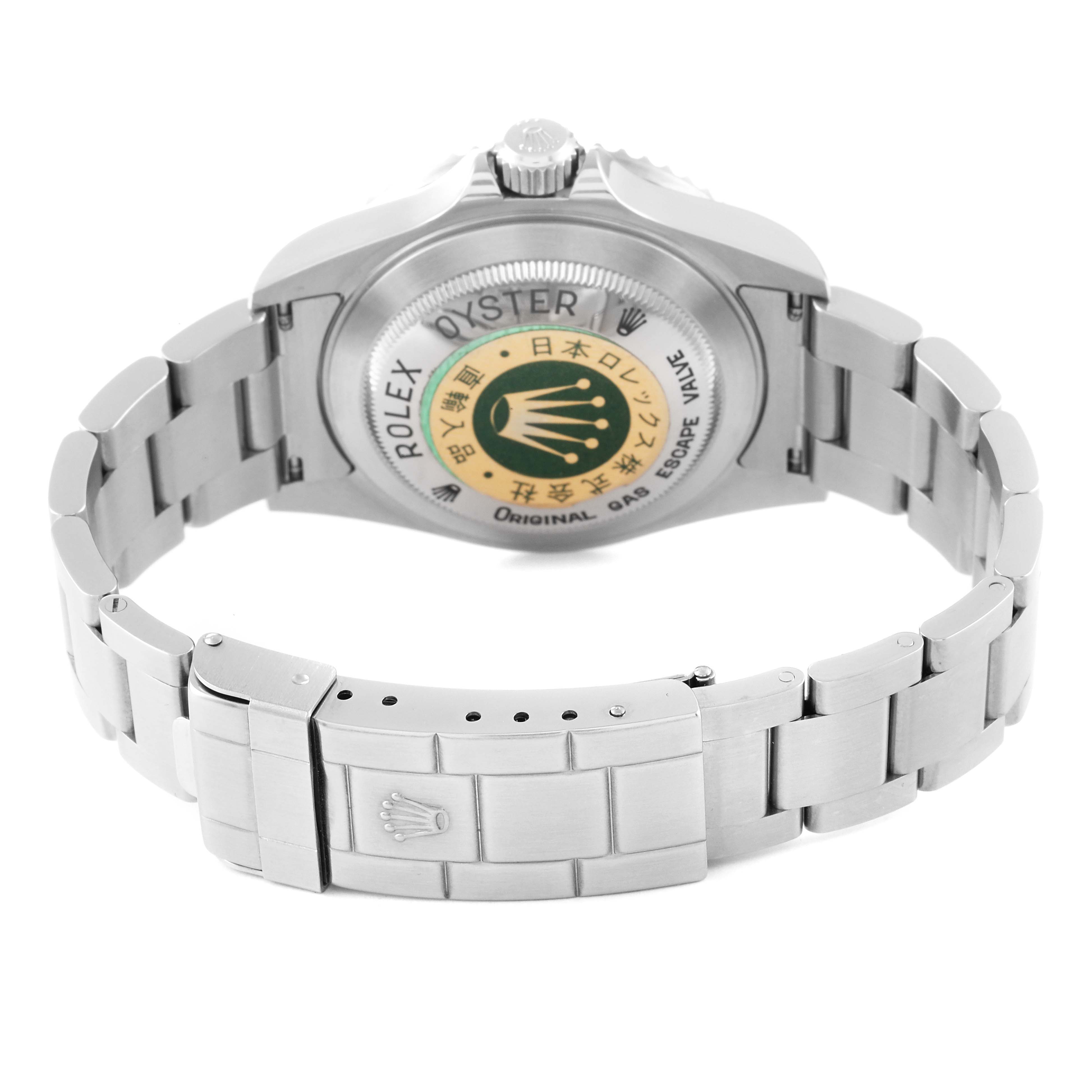 This image shows the backside and bracelet of the Rolex Sea-Dweller 16600T Men's Stainless Steel Black Dial 16600T Men's Stainless Steel Black Dial watch.