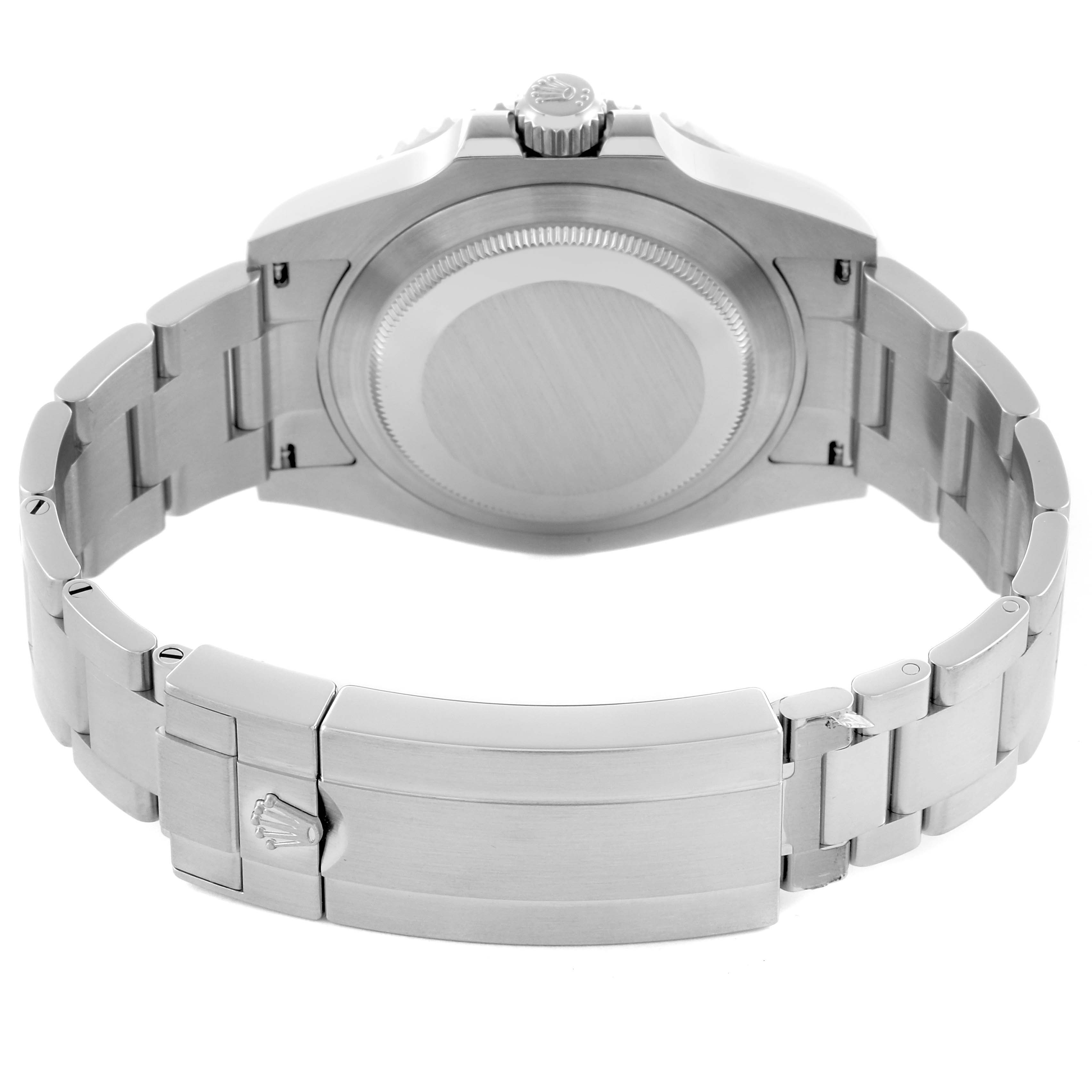 The image shows the back case and bracelet of a Rolex Submariner 126610LN Men
s Stainless Steel Black Dial 126610LN Men
s Stainless Steel Black Dial, viewed from the rear angle.