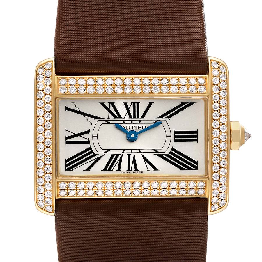 Cartier Tank Divan Yellow Gold Diamond Ladies Watch WA301071 SwissWatchExpo