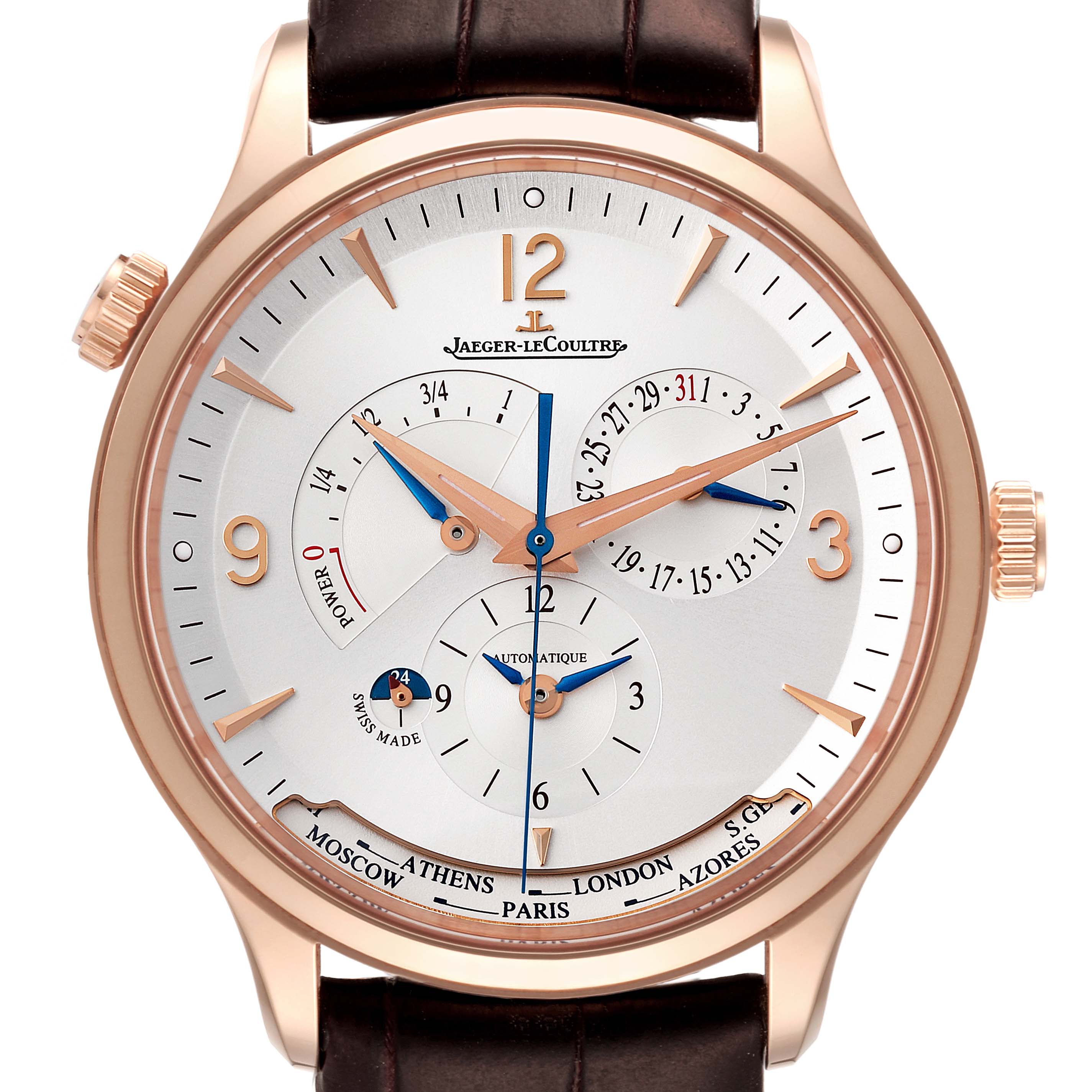 Jaeger LeCoultre Master Control Geographic Rose Gold Mens World