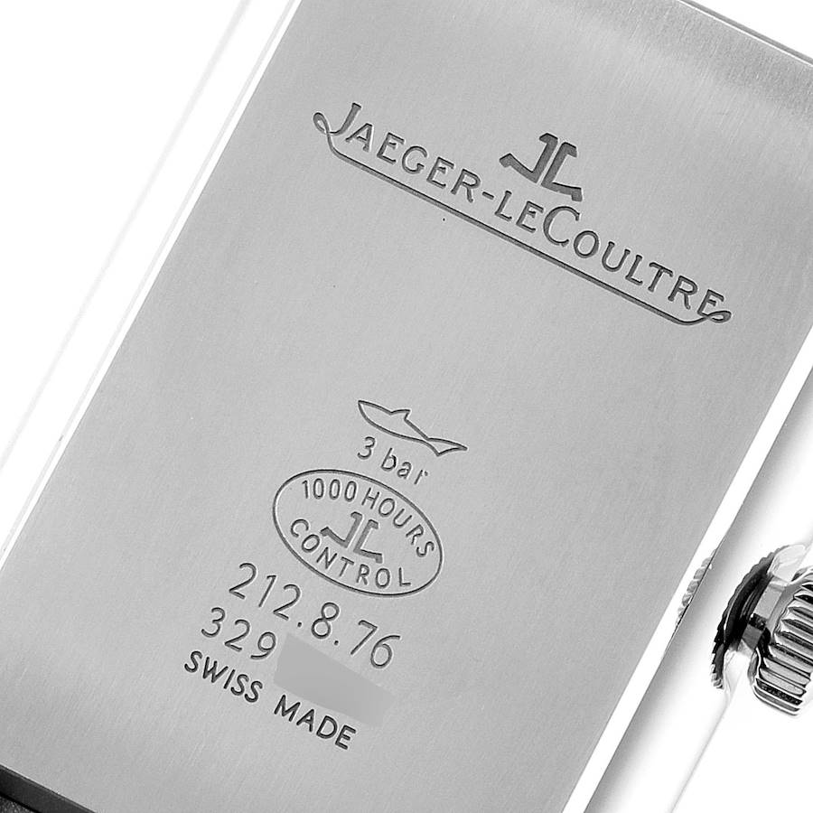 Jaeger LeCoultre Reverso Classic Steel Diamond Ladies Watch 212.8.76 ...