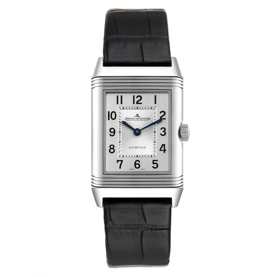 Jaeger LeCoultre Reverso Classic Steel Diamond Ladies Watch 212.8