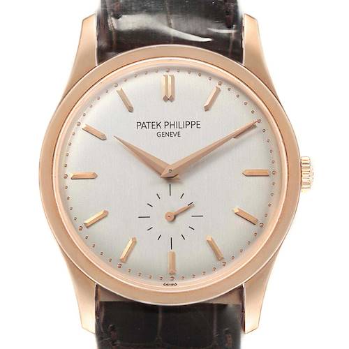 Photo of NOT FOR SALE Patek Philippe Calatrava 18k Rose Gold Silver Dial Mens Watch 5196 Sealed PARTIAL PAYMENT