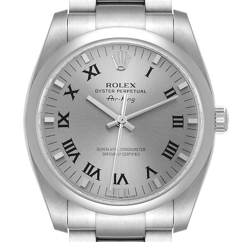 Photo of Rolex Air King Silver Dial Stainless Steel Mens Watch 114200