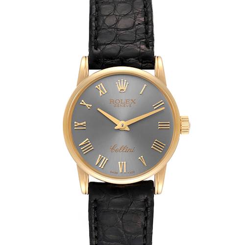 Photo of Rolex Cellini Classic Yellow Gold Slate Dial Ladies Watch 6111