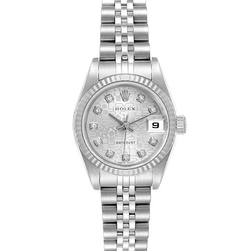 Photo of Rolex Datejust Steel White Gold Silver Anniversary Dial Ladies Watch 79174