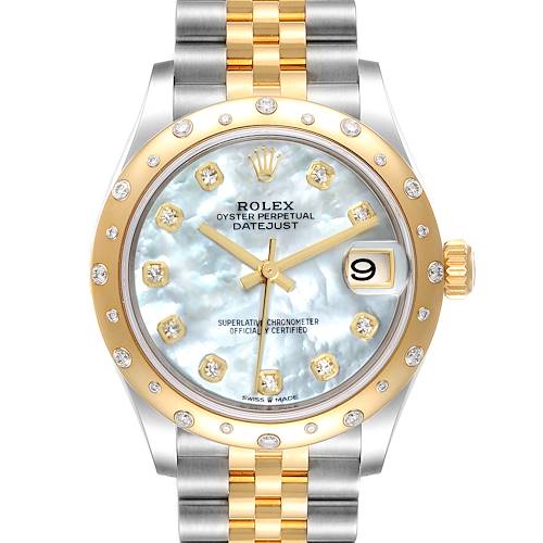 Photo of Rolex Datejust 31 Midsize Steel Yellow Gold Diamond Ladies Watch 278343