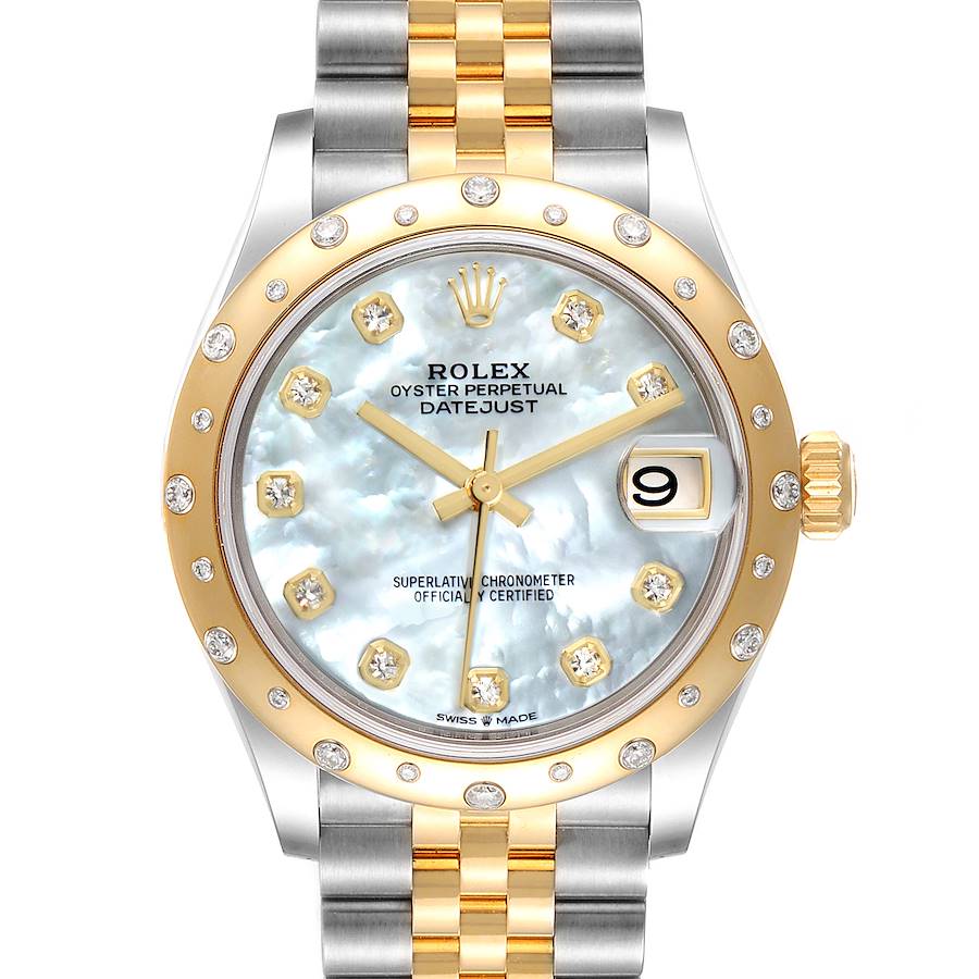 Rolex Datejust 31 Midsize Steel Yellow Gold Diamond Ladies Watch 278343 SwissWatchExpo