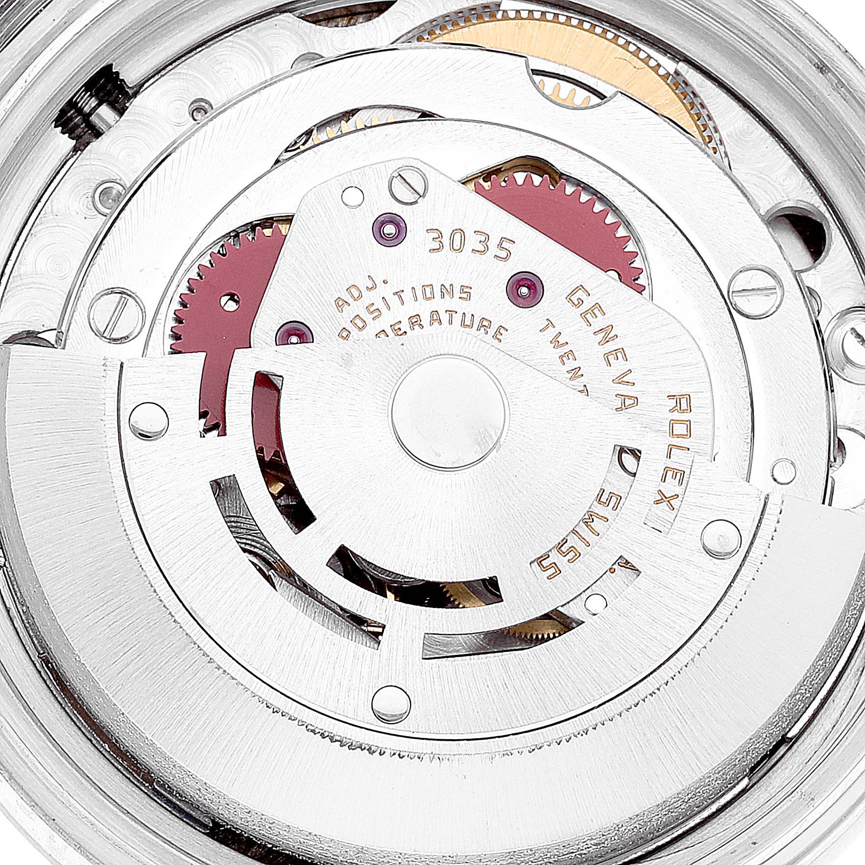 This image shows the internal mechanism of the Rolex Datejust 16013 Men's Steel and Gold (two tone) Black Dial 16013 Men's Steel and Gold (two tone) Black Dial watch model, focusing on the movement components.