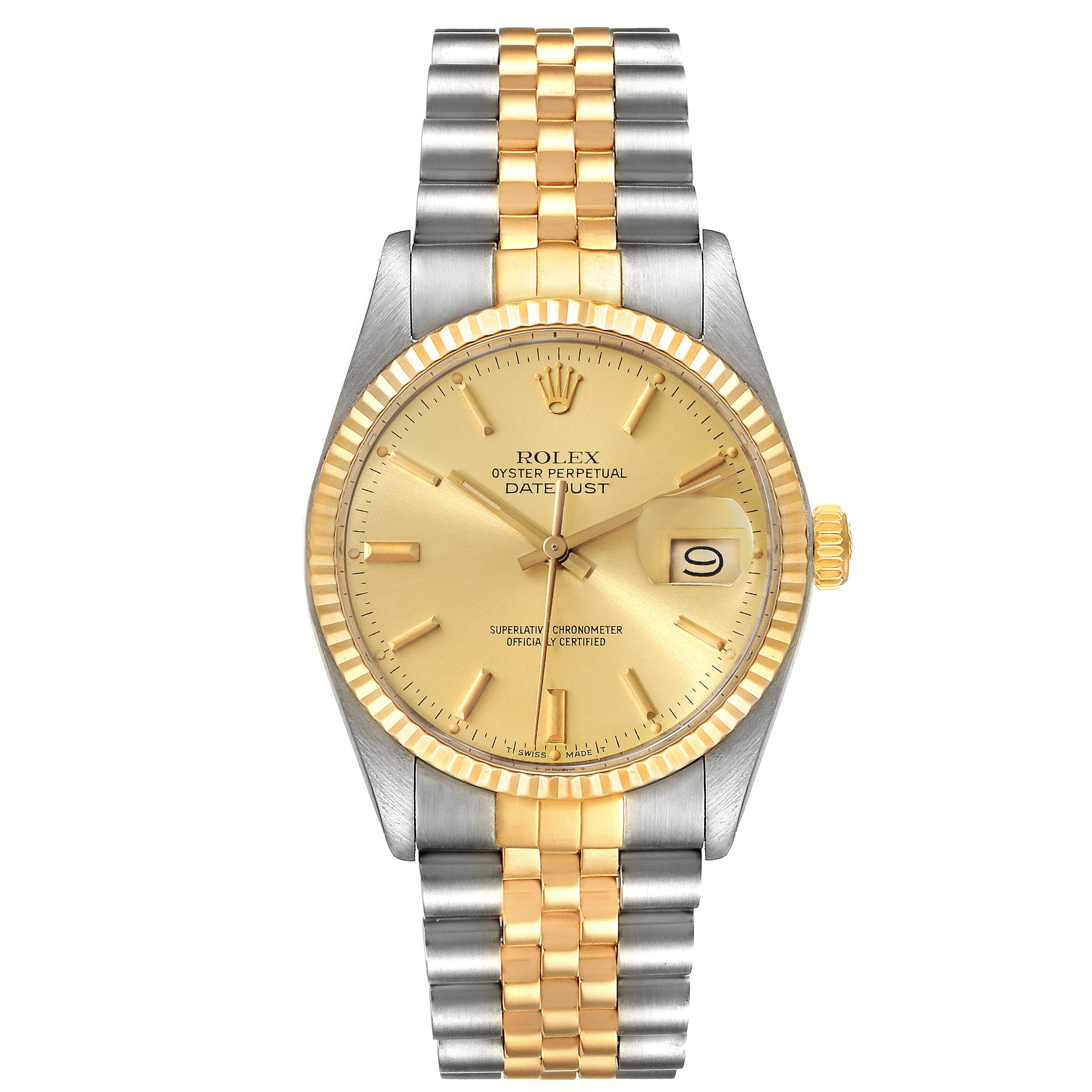 素晴らしい価格 rolex-datejust-36-steel-yellow 時計