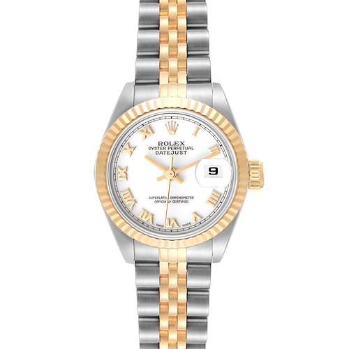 Photo of Rolex Datejust White Dial Steel Yellow Gold Ladies Watch 69173 Papers