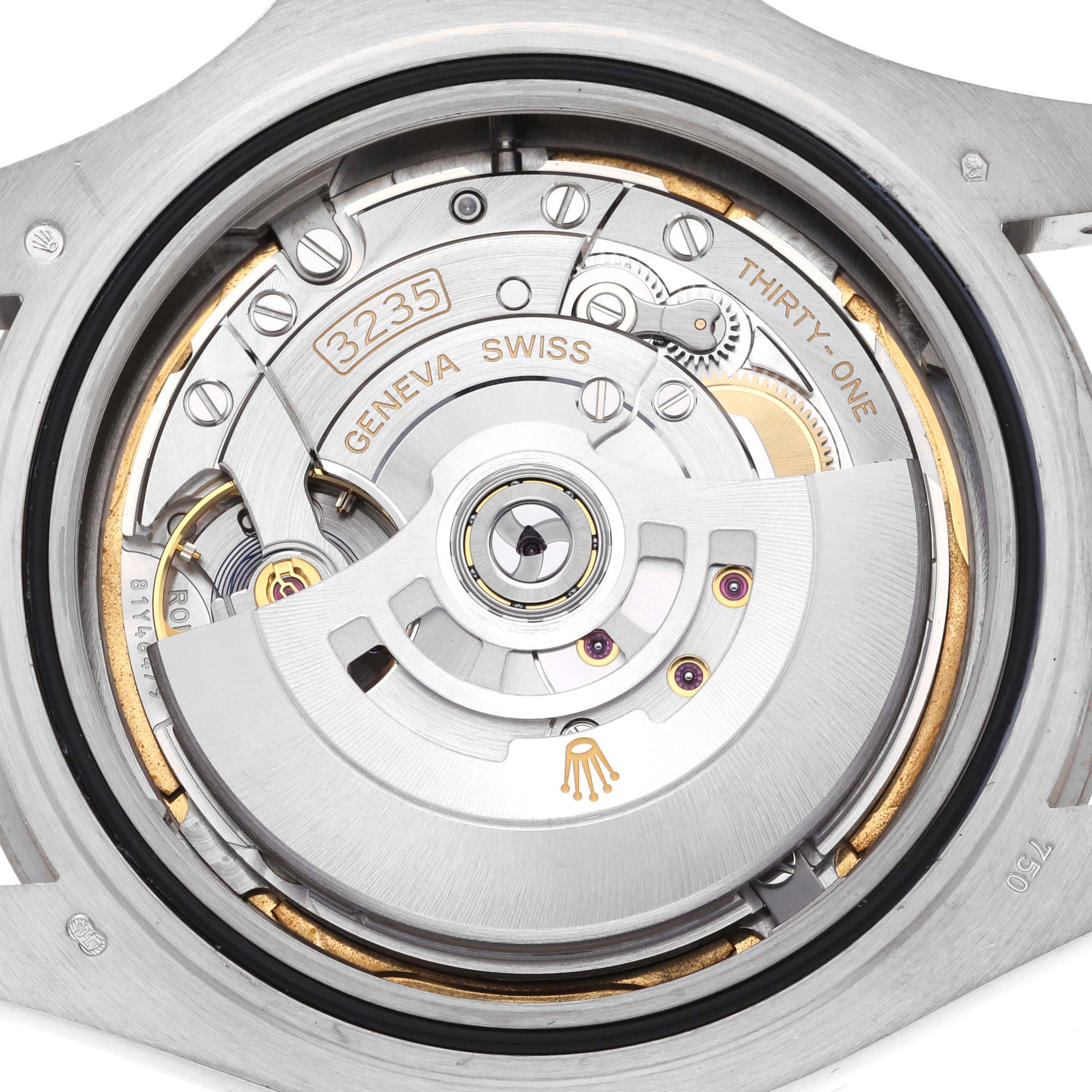 This image shows the Rolex Yacht-Master 226659 Men's White Gold Black Dial 226659 Men's White Gold Black Dial's movement from a rear angle, featuring its intricate mechanical components.