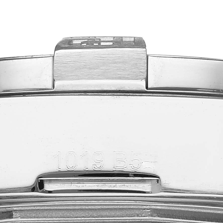 This close-up image shows the clasp and part of the bracelet of a Breitling Avenger A3239011/C930 Men's Stainless Steel Mother of Pearl Dial A3239011/C930 Men's Stainless Steel Mother of Pearl Dial watch.