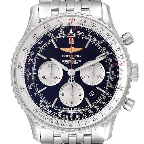 Photo of Breitling Navitimer 01 46mm Black Dial Steel Mens Watch AB0127 Box Papers