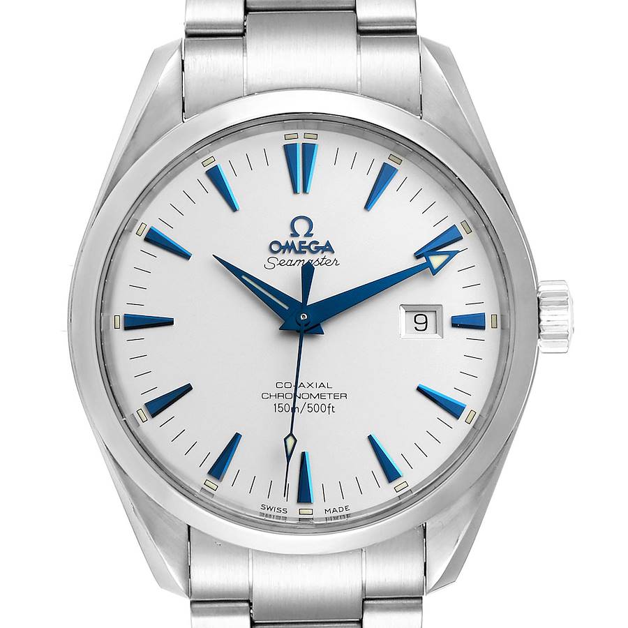 Omega Seamaster Aqua Terra Blue Hands Steel Mens Watch 2502.33.00 SwissWatchExpo