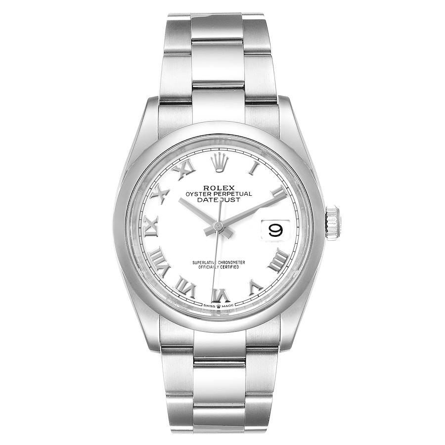 Rolex Datejust White Dial Steel Mens Watch 126200 Box Card | SwissWatchExpo