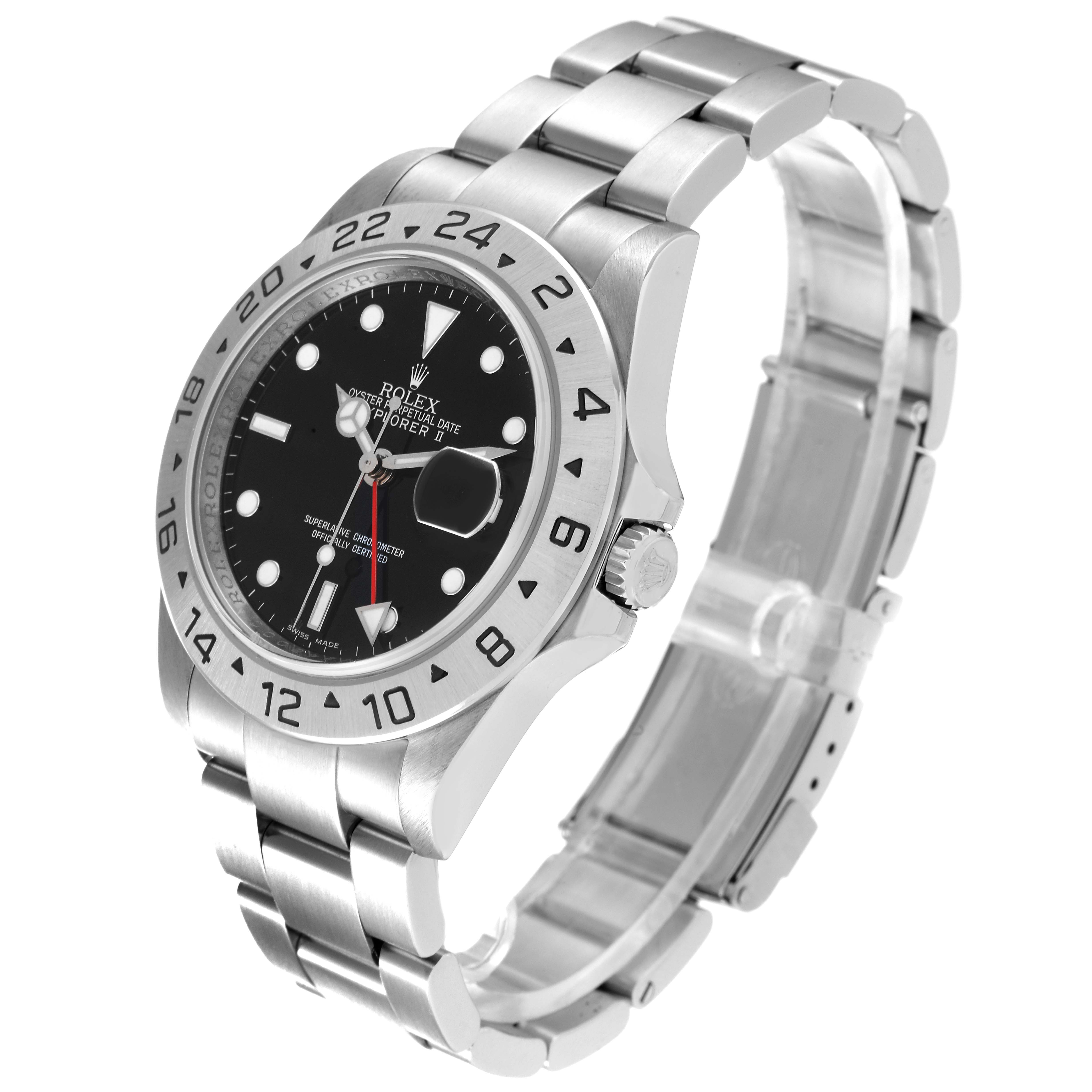 The Rolex Explorer 16570T Men
s Stainless Steel Black Dial 16570T Men
s Stainless Steel Black Dial watch is shown at a slight angle, highlighting the bezel, dial, crown, and bracelet.