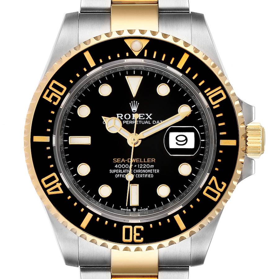 Rolex Seadweller Black Dial Steel Yellow Gold Mens Watch 126603 Box Card SwissWatchExpo